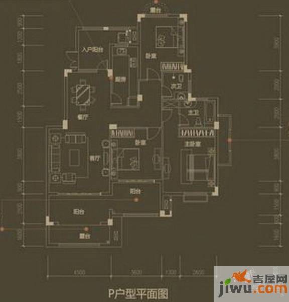 中国铁建凤岭山语城普通住宅143㎡户型图