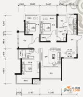 中国铁建凤岭山语城3室2厅2卫137㎡户型图