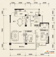 振宁现代鲁班3室2厅2卫111.9㎡户型图