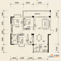 振宁现代鲁班3室2厅2卫122.7㎡户型图