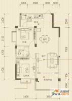 振宁现代鲁班2室2厅1卫82.4㎡户型图