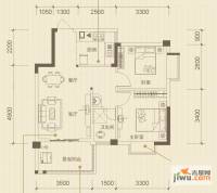 振宁现代鲁班2室2厅1卫66.3㎡户型图