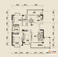 振宁现代鲁班3室2厅2卫121.6㎡户型图