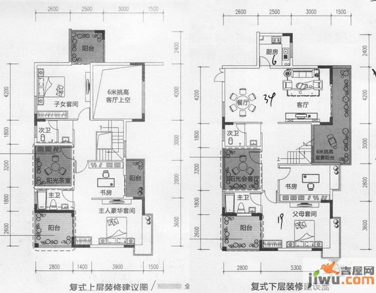 民发大观天下4室2厅3卫224㎡户型图