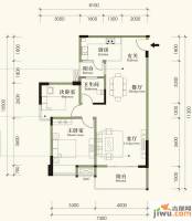 裕丰英伦2室2厅1卫81㎡户型图