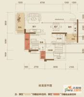 红日江山2室2厅1卫74.4㎡户型图
