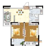 聚怡花园幸福小城2室2厅1卫84.5㎡户型图