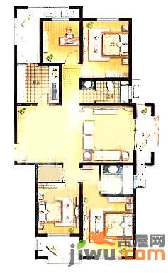 西城格兰艺堡4室2厅2卫144.1㎡户型图