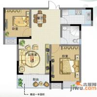 花溪兰庭2室2厅1卫76.3㎡户型图