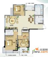 花溪兰庭3室2厅2卫128㎡户型图