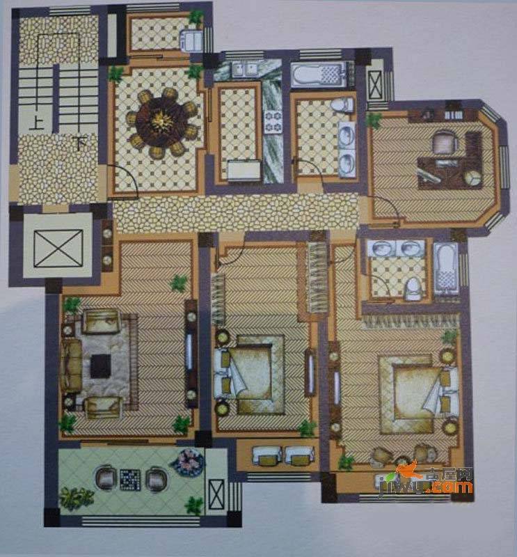 金鼎湟廷御墅3室2厅2卫145㎡户型图