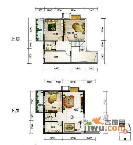 宝莲大厦4室2厅2卫134.3㎡户型图