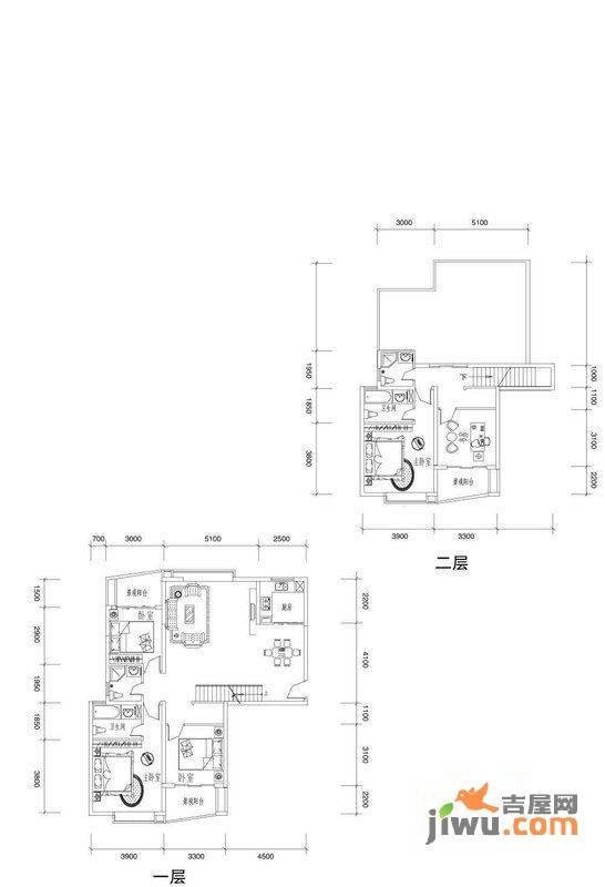 上东·龙城世家5室2厅4卫户型图