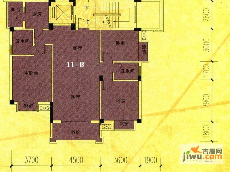 协和家园·集美郡3室2厅2卫123.2㎡户型图