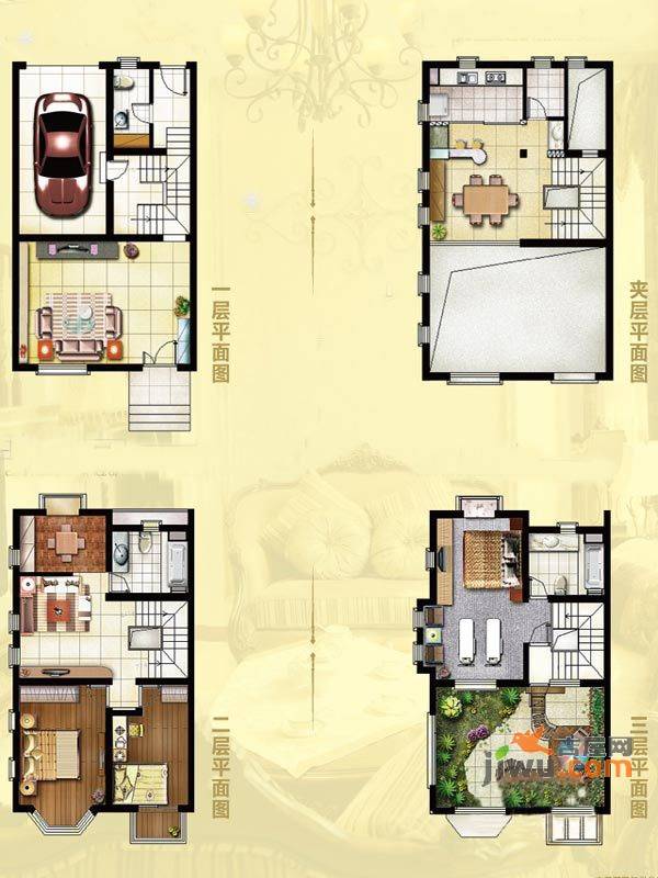 米兰阳光3室5厅2卫220㎡户型图