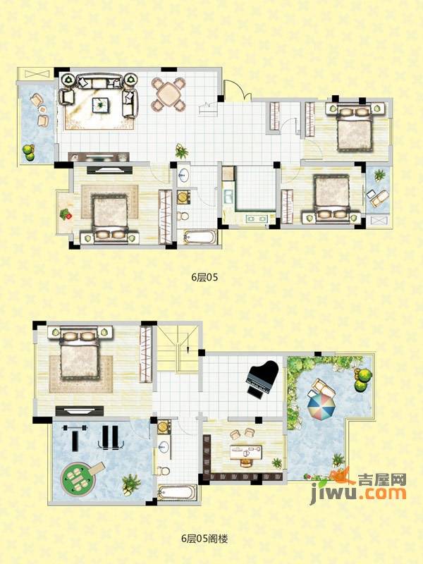 四季绿苑4室4厅2卫172.1㎡户型图