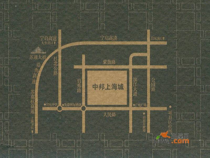 中邦上海城位置交通图图片