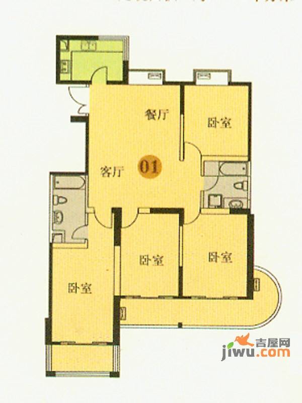 盛荟4室2厅2卫170㎡户型图