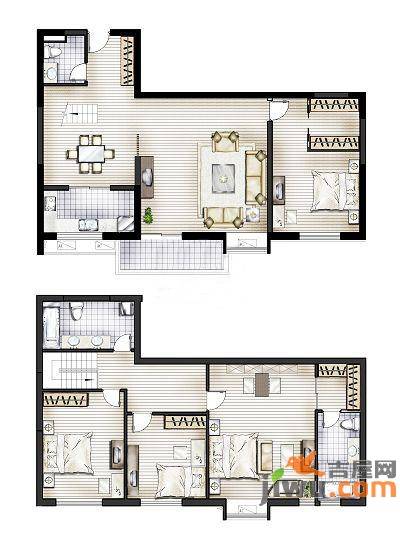 晏园玖珑城4室2厅3卫240㎡户型图