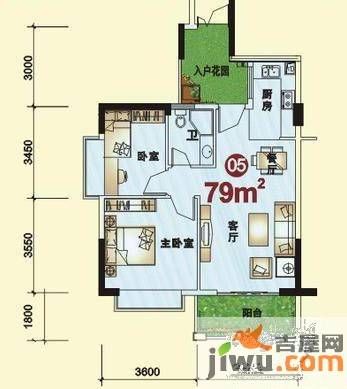 东方威尼斯5室2厅1卫79㎡户型图