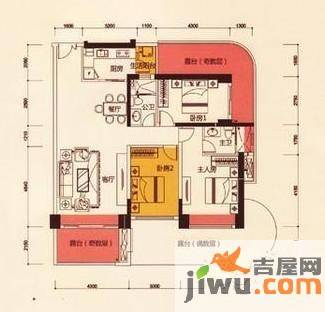 御景国际3室2厅2卫119㎡户型图