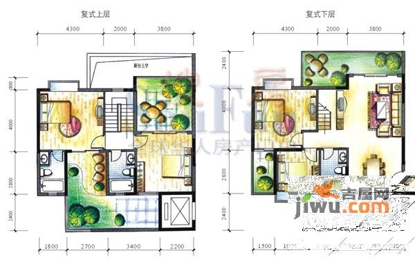 岭南世家一期4室1厅3卫153.1㎡户型图