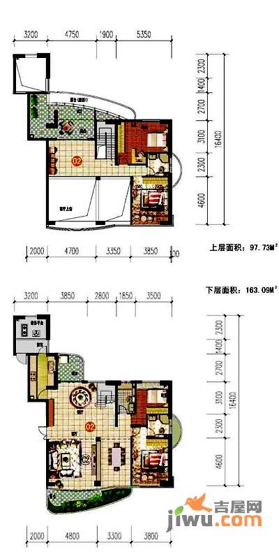 当代天境4室2厅3卫260.8㎡户型图