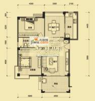 国贸金门湾2室2厅1卫108.3㎡户型图