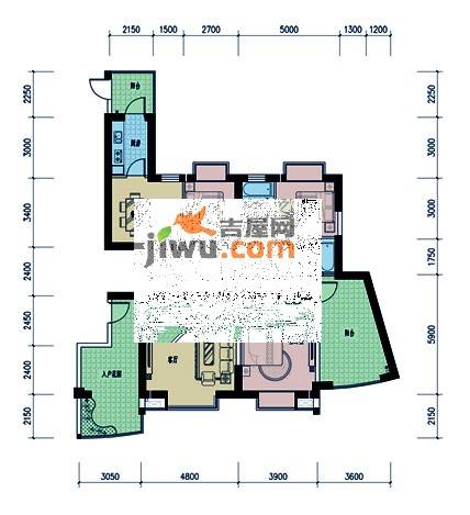 金博水岸3室2厅2卫164㎡户型图