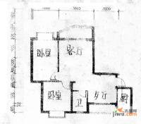 西岸美地2室2厅1卫91.9㎡户型图