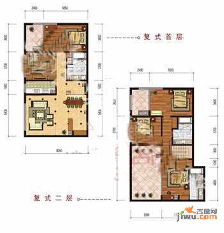 华润置地广场3室2厅2卫244.3㎡户型图