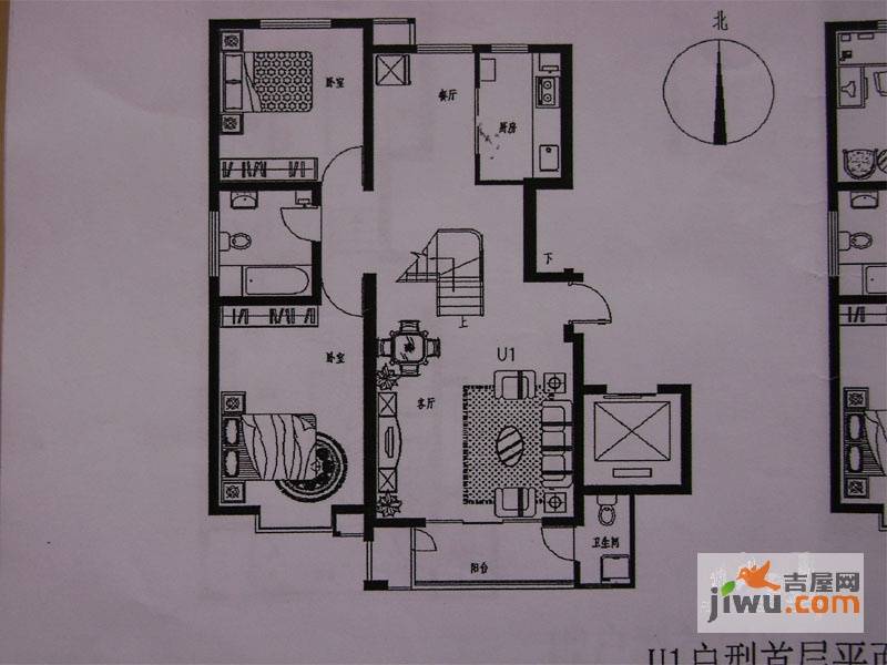 亢龙骏景二期普通住宅153.8㎡户型图