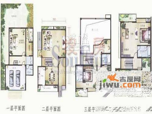 岷山拾阶公馆3室3厅4卫338㎡户型图