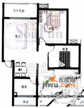 梓锦新城3室2厅2卫99.8㎡户型图