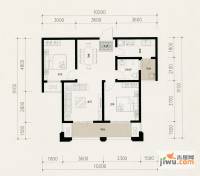 建业左岸国际2室2厅1卫88㎡户型图