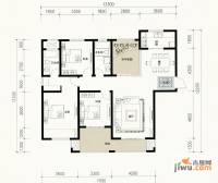 建业左岸国际3室2厅2卫153㎡户型图