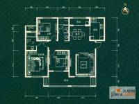 建业左岸国际3室2厅2卫149㎡户型图