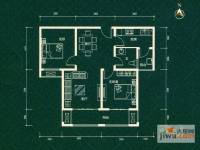 建业左岸国际2室2厅1卫95㎡户型图