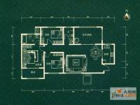 建业左岸国际3室2厅2卫146㎡户型图