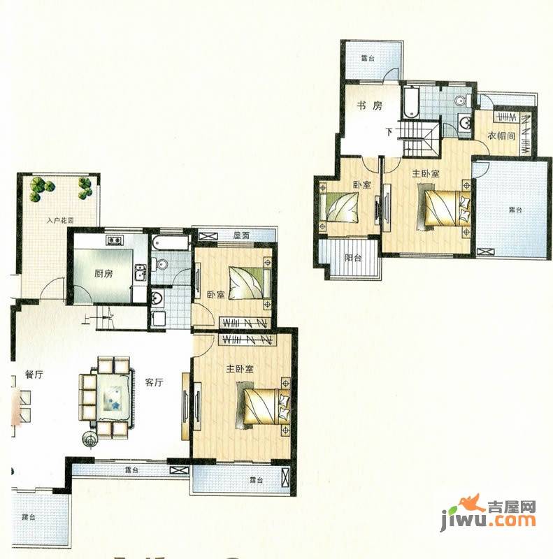 东方今典境界4室3厅2卫203.2㎡户型图