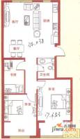 北海嘉园3室2厅1卫109.3㎡户型图