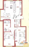 北海嘉园3室2厅1卫113.1㎡户型图