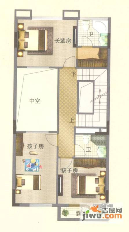 利海半岛城玺3室0厅2卫80㎡户型图