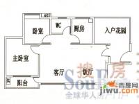 顺联新城花园2室2厅1卫74㎡户型图