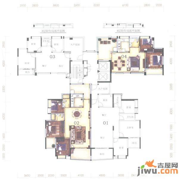 顺联新城花园普通住宅133㎡户型图