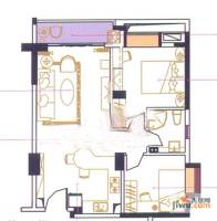 顺联新城花园2室1厅1卫73.7㎡户型图