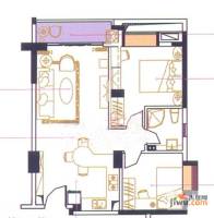 顺联新城花园1室1厅1卫54.7㎡户型图