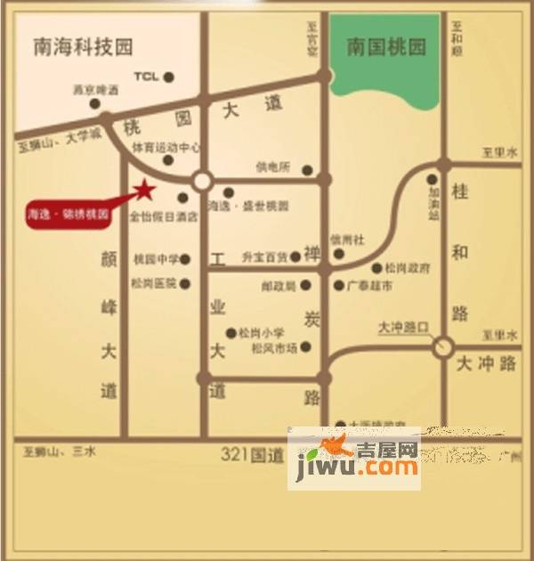 海逸锦绣桃园位置交通图2