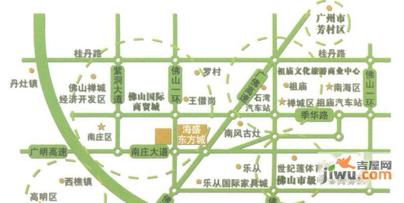 海盛东方城位置交通图5