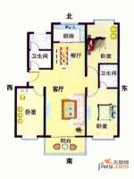 紫源京珠花园3室2厅2卫147.9㎡户型图